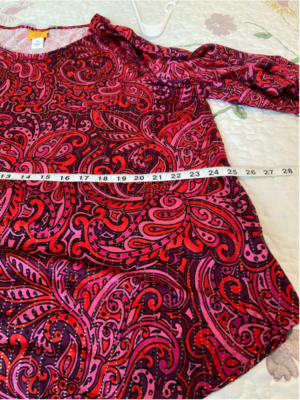 Ruby, Rd. Blouse size 2X. - Picture 7 of 8